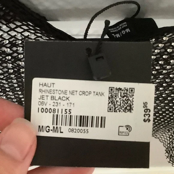 Garage Rhinestone Cropped Tank Top - Picture 6 of 9